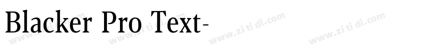 Blacker Pro Text字体转换